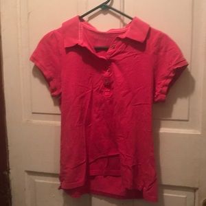 Pink polo styled top